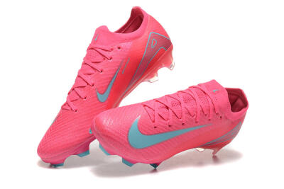 Nike Air Zoom Mercurial Vapor 16 Elite FG High-Tops Soccer Cleats - Pink/Mint