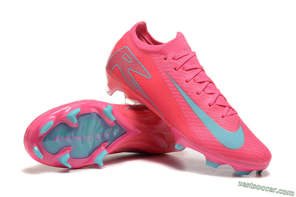 Nike Air Zoom Mercurial Vapor 16 Elite FG High-Tops Soccer Cleats - Pink/Mint 4