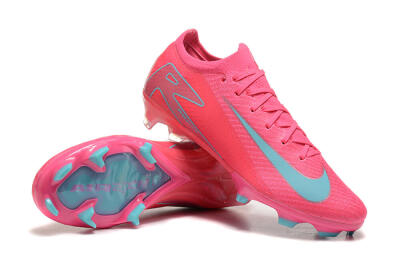 Nike Air Zoom Mercurial Vapor 16 Elite FG High-Tops Soccer Cleats - Pink/Mint