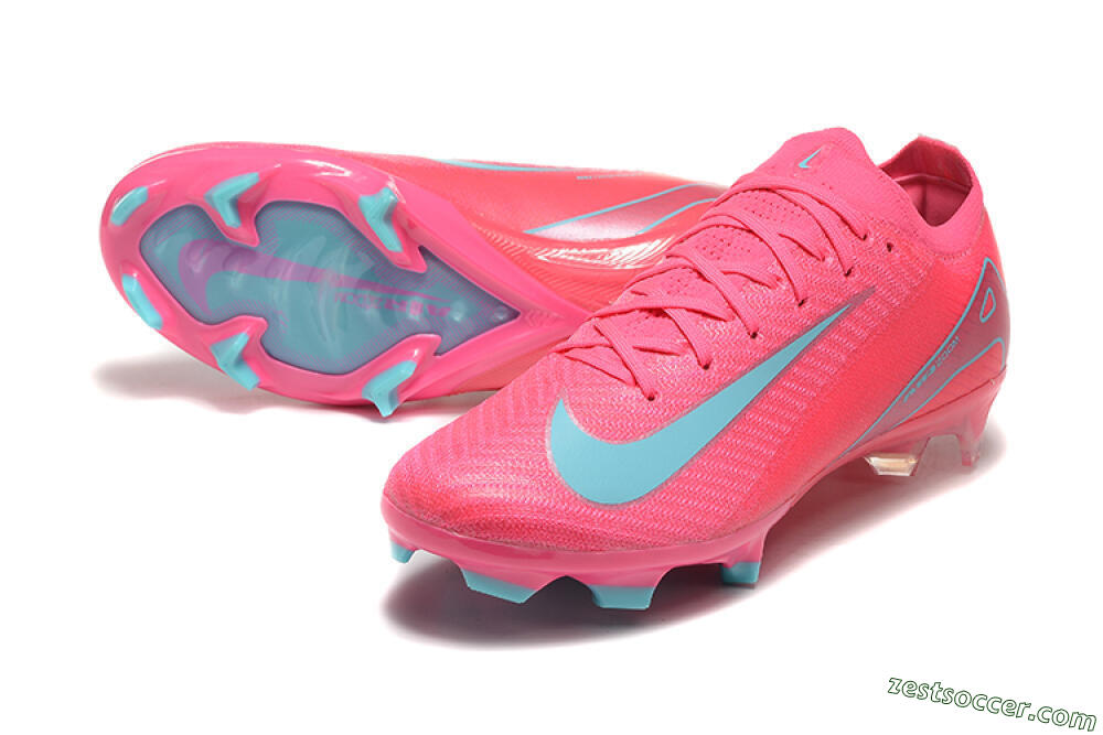 Nike Air Zoom Mercurial Vapor 16 Elite FG High-Tops Soccer Cleats - Pink/Mint 3