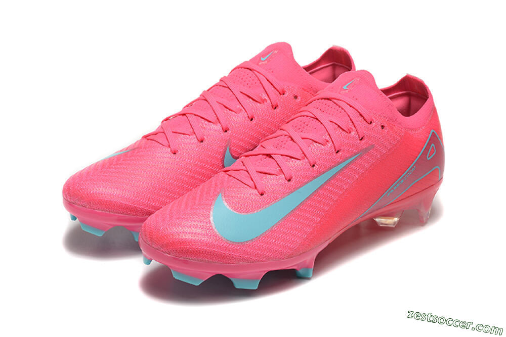 Nike Air Zoom Mercurial Vapor 16 Elite FG High-Tops Soccer Cleats - Pink/Mint 5
