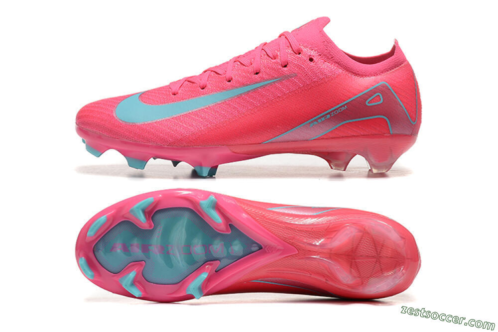 Nike Air Zoom Mercurial Vapor 16 Elite FG High-Tops Soccer Cleats - Pink/Mint 1