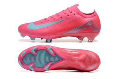 Nike Air Zoom Mercurial Vapor 16 Elite FG High-Tops Soccer Cleats - Pink/Mint