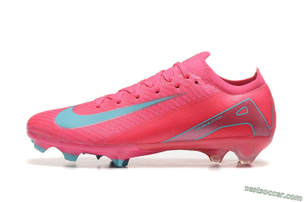 Nike Air Zoom Mercurial Vapor 16 Elite FG High-Tops Soccer Cleats - Pink/Mint 2