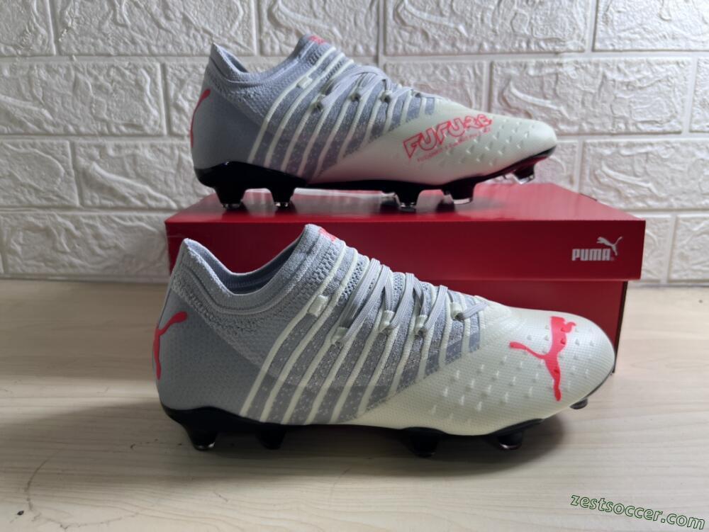Puma Future Z 1.3 Instinct FG Low-Tops Soccer Cleats - Grey/White