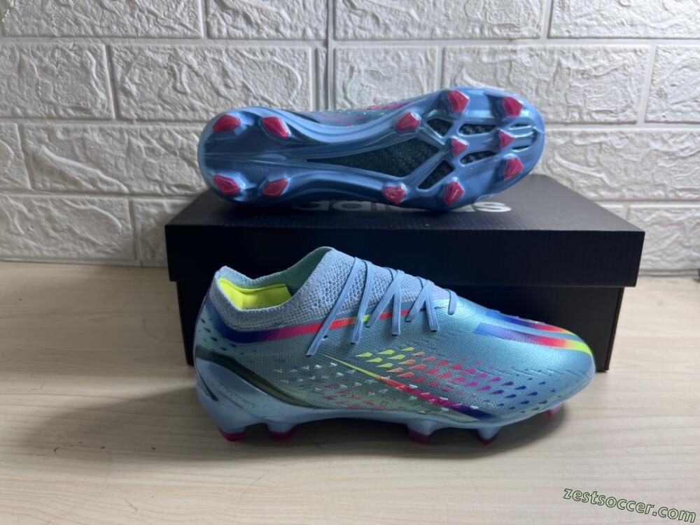 Adidas X Speedportal.1 FG Low-Tops Soccer Cleats - Blue/Pink