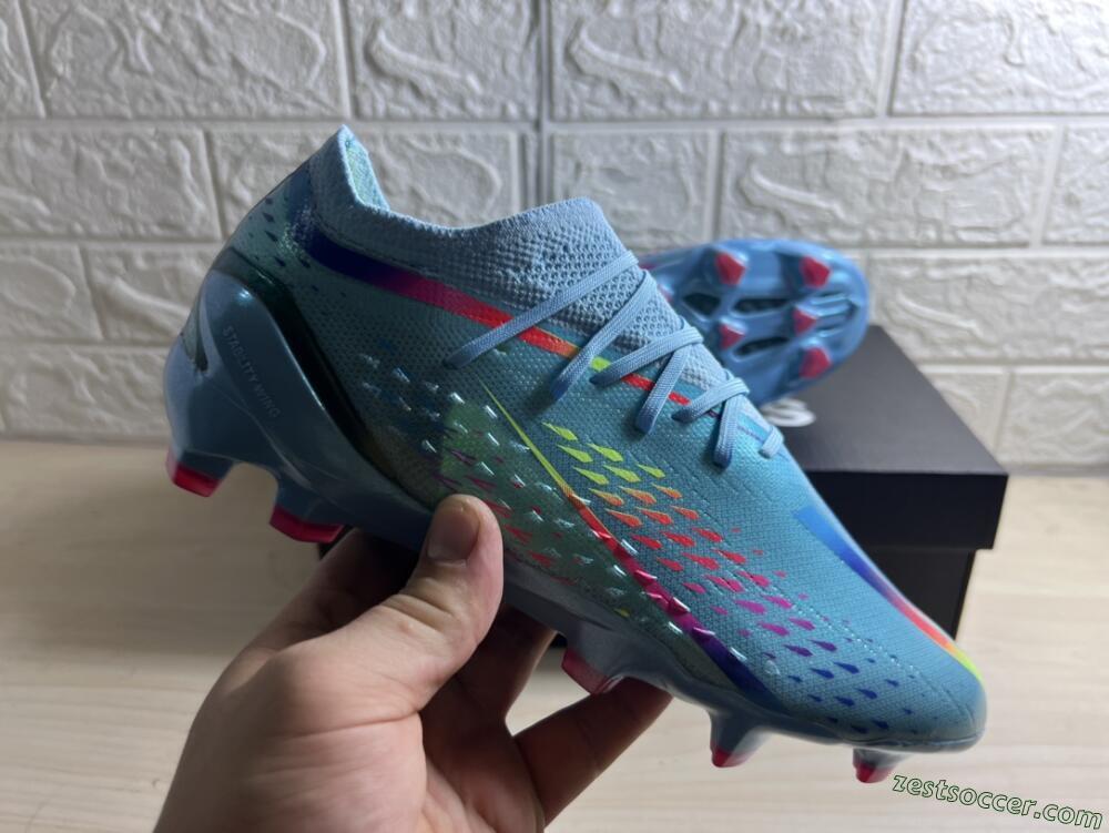 Adidas X Speedportal.1 FG Low-Tops Soccer Cleats - Blue/Pink