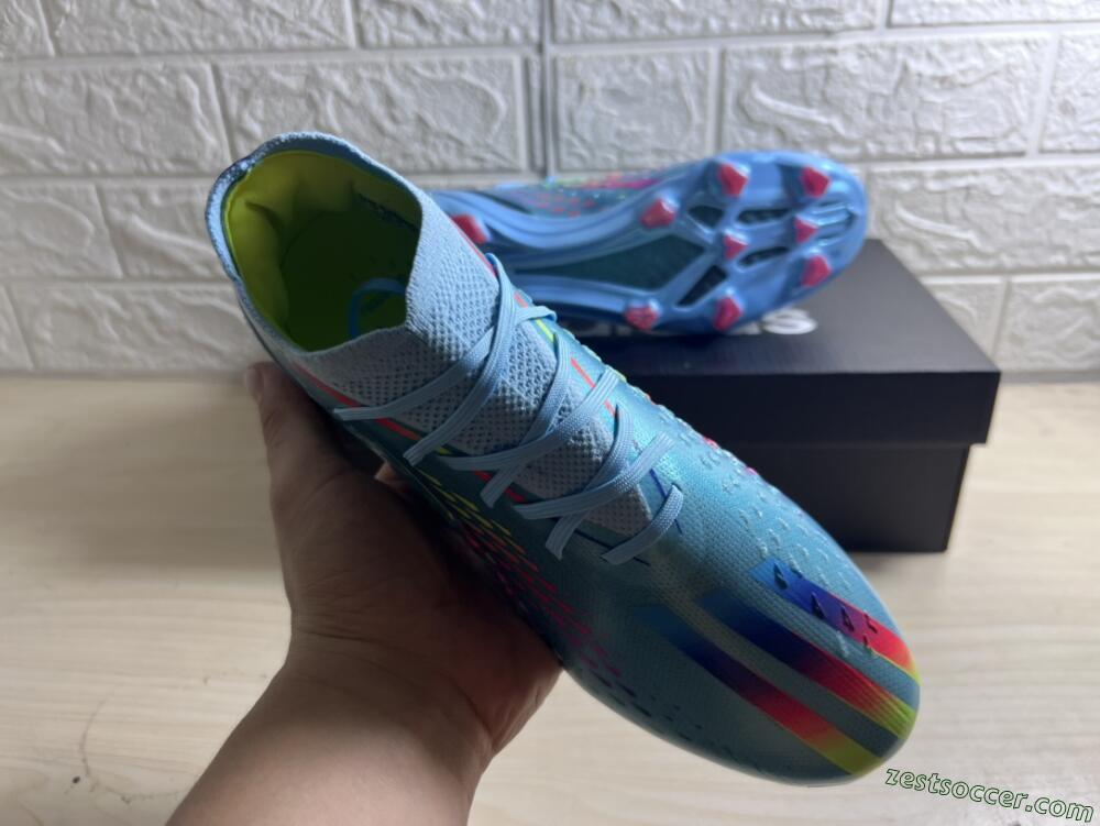 Adidas X Speedportal.1 FG Low-Tops Soccer Cleats - Blue/Pink