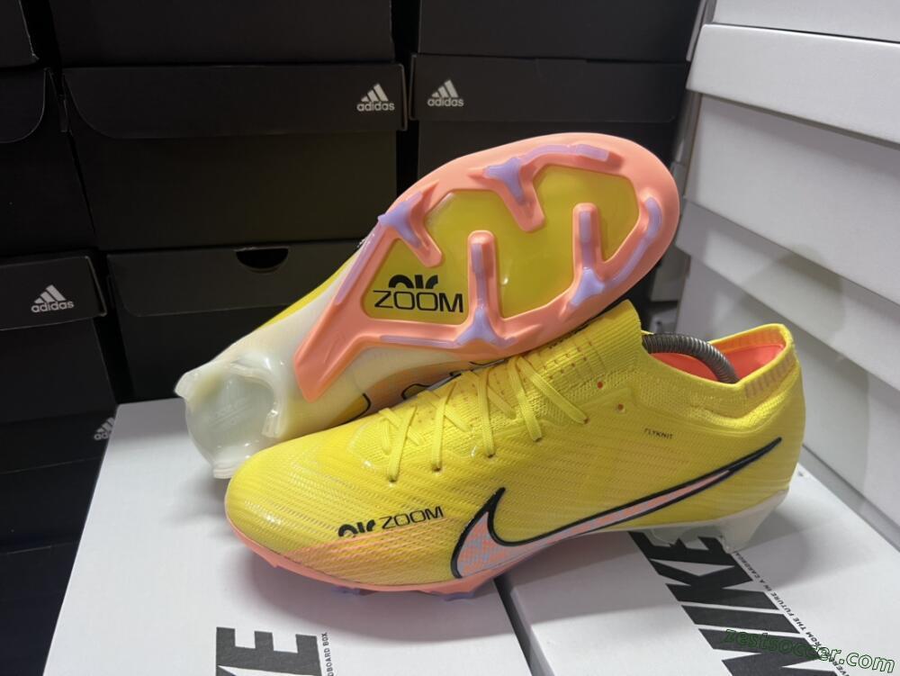 Nike Air Zoom Mercurial Vapor 15 Elite FG Low-Tops Soccer Cleats - Yellow/Pink