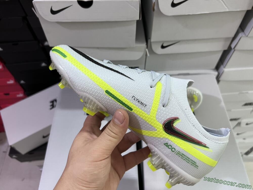 Nike Phantom GT 2 Elite FG Low-Tops Soccer Cleats - White/Green
