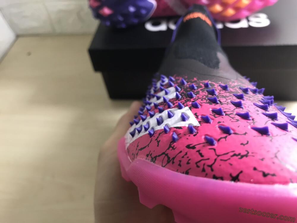 Adidas Predator Freak+ TF High-Tops Soccer Shoes - Black/Purple/Pink