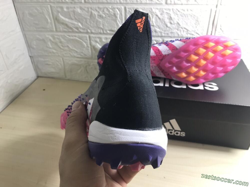 Adidas Predator Freak+ TF High-Tops Soccer Shoes - Black/Purple/Pink