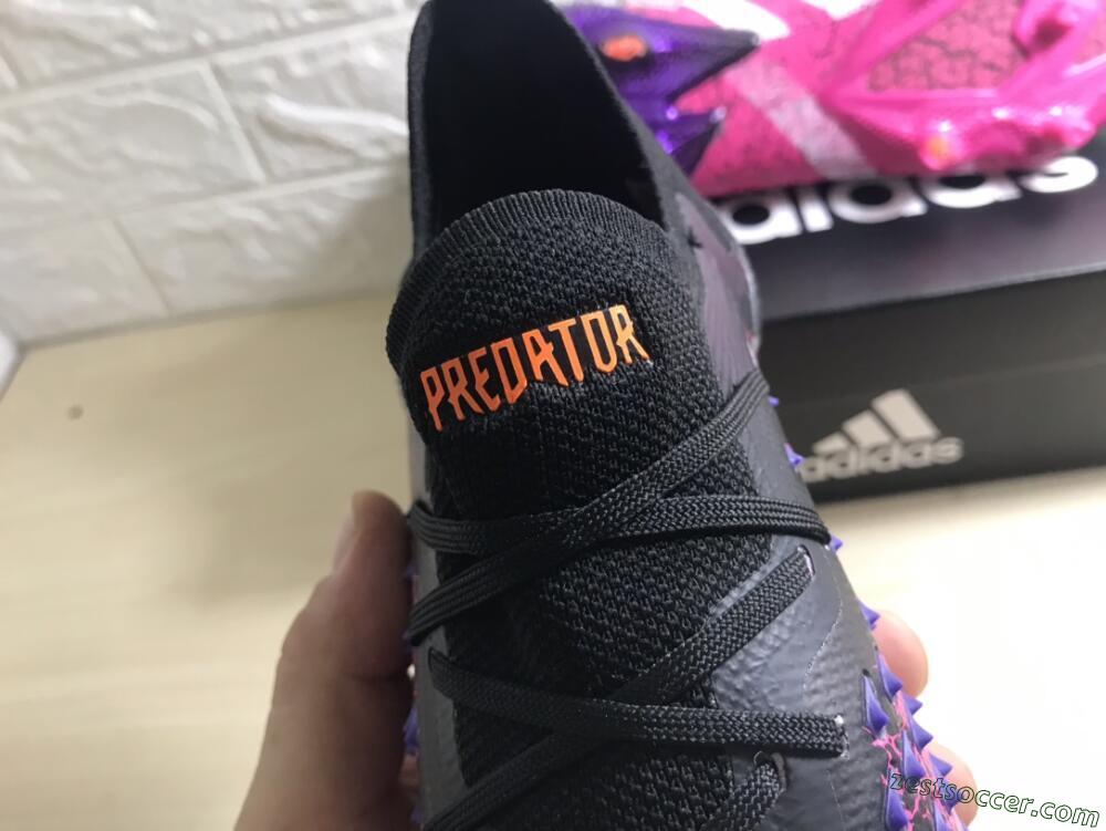 Adidas Predator Freak.1 FG Low-Tops Soccer Cleats - Black/Pink/Purple