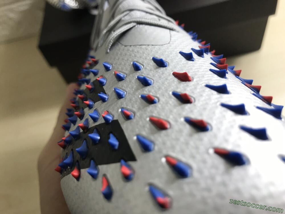 Adidas Predator Freak.1 FG Low-Tops Soccer Cleats - Silver/Blue/Red/Black