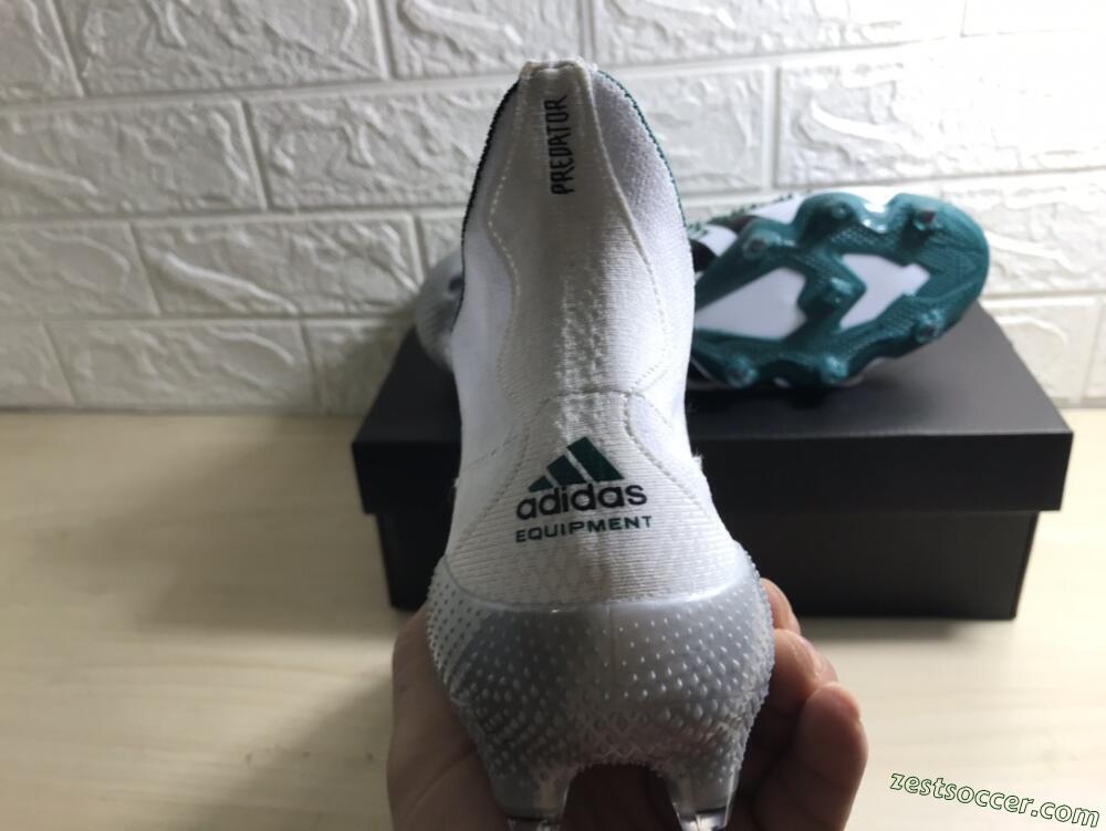 Adidas Predator Freak+ FG High-Tops Soccer Cleats - White/Black/Green
