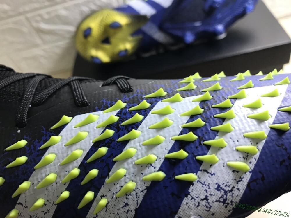 Adidas Predator Freak.1 Low FG Low-Tops Soccer Cleats - Black/Blue/Green