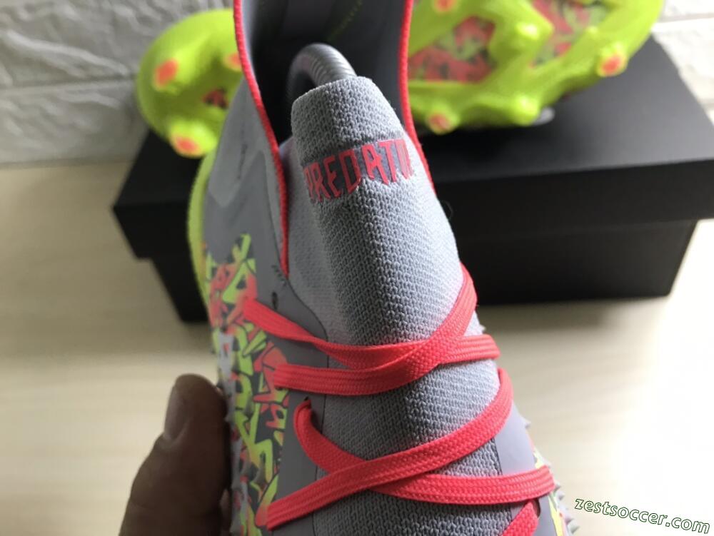Adidas Predator Freak.1 FG High-Tops Soccer Cleats - Grey/Yellow/Orange