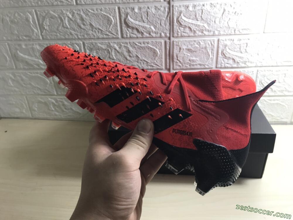 Adidas Predator Freak.1 FG High-Tops Soccer Cleats - Red/Black