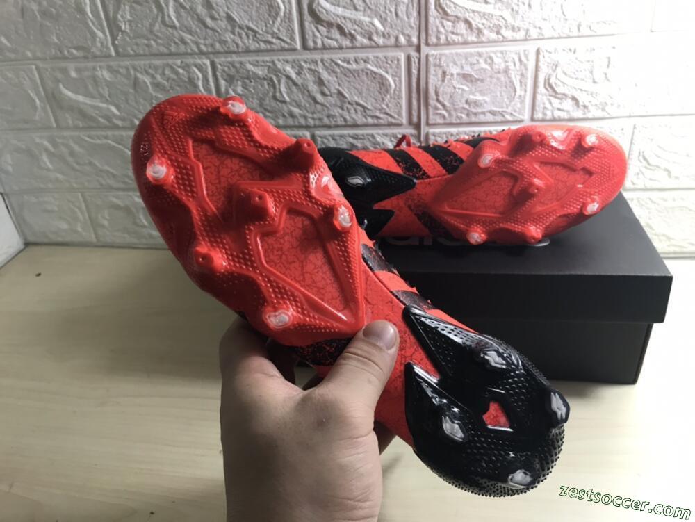 Adidas Predator Freak.1 FG High-Tops Soccer Cleats - Red/Black