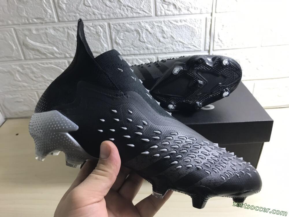 Adidas Predator Freak+ FG High-Tops Soccer Cleats - Black/Siliver