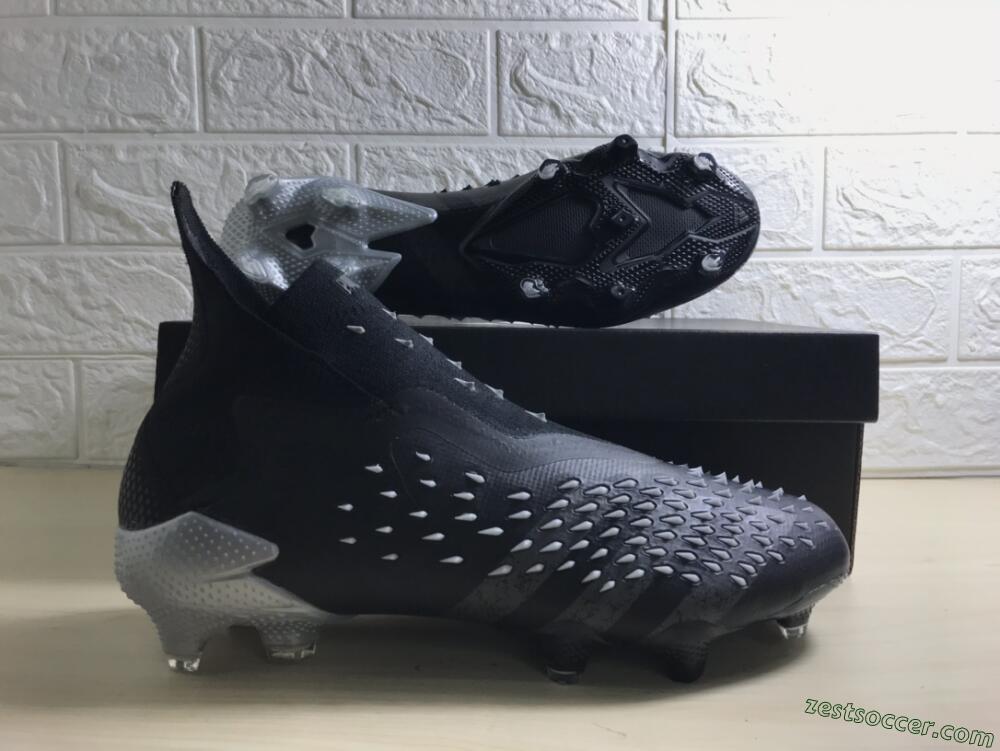 Adidas Predator Freak+ FG High-Tops Soccer Cleats - Black/Siliver