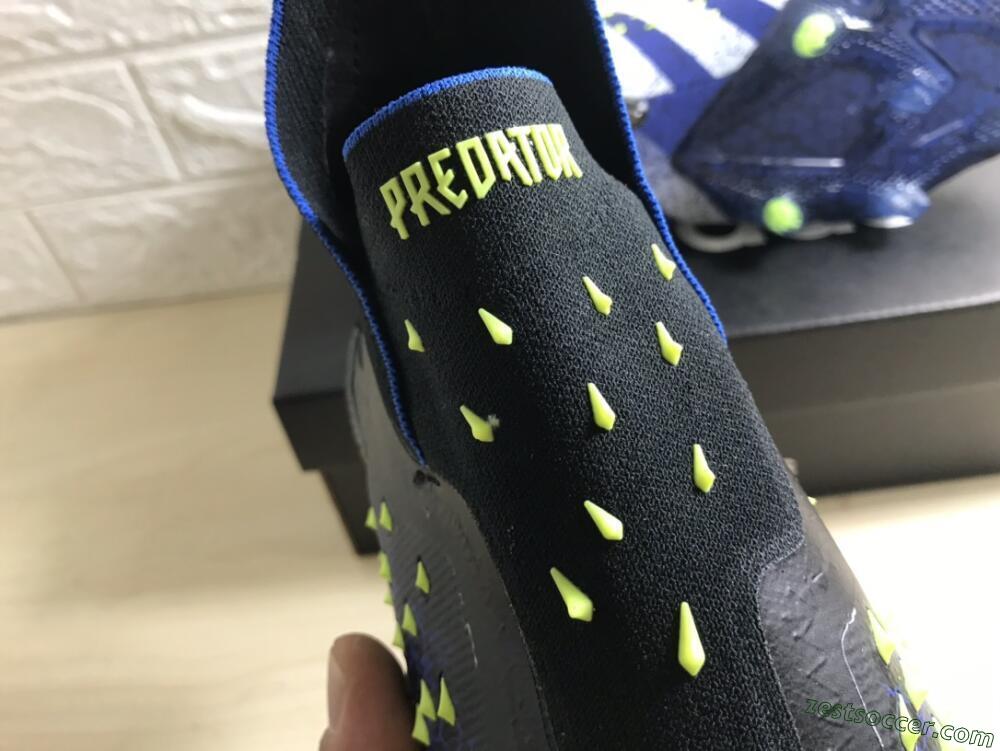 Adidas Predator Freak+ FG High-Tops Soccer Cleats - Black/White/Blue