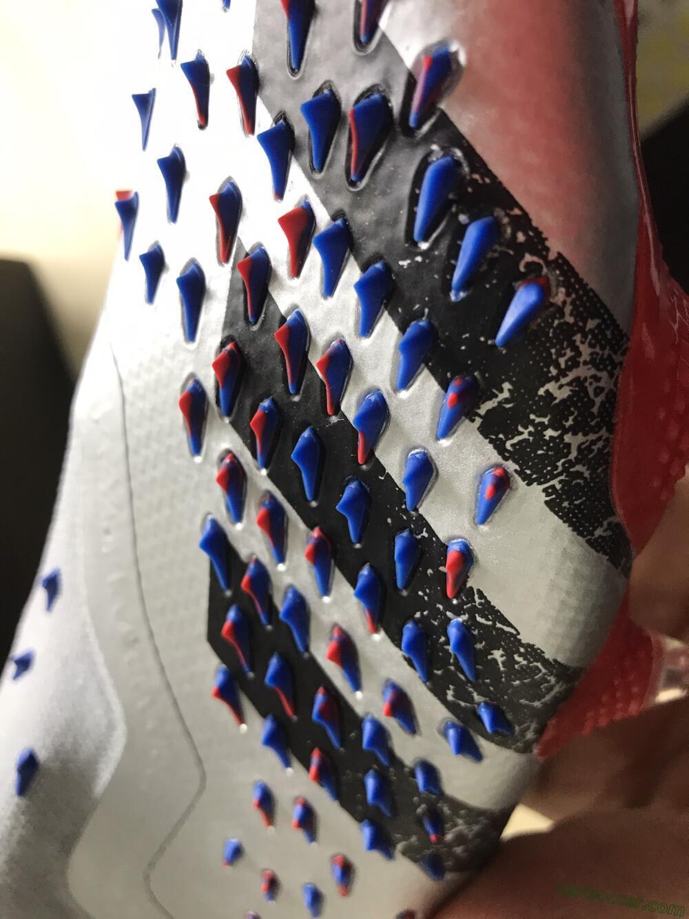 Adidas Predator Freak+ FG High-Tops Soccer Cleats - Silver/Black/Blue/Red