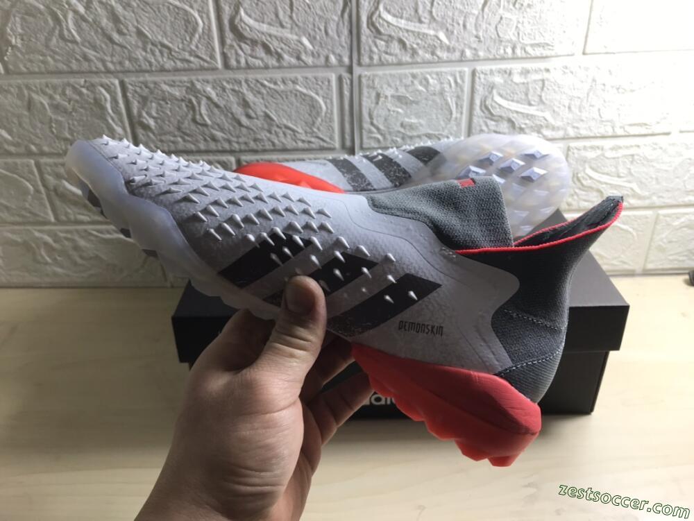 Adidas Predator Freak+ TF High-Tops Soccer Shoes - White/Grey/Red