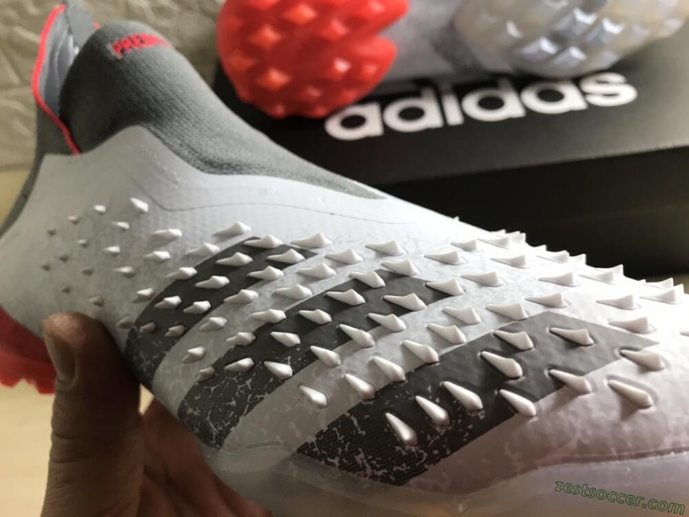 Adidas Predator Freak+ TF High-Tops Soccer Shoes - White/Grey/Red