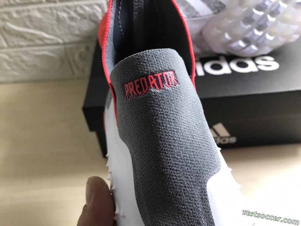 Adidas Predator Freak+ TF High-Tops Soccer Shoes - White/Grey/Red