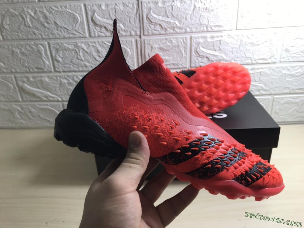 Adidas Predator Freak+ TF High-Tops Soccer Shoes - Orange/Black