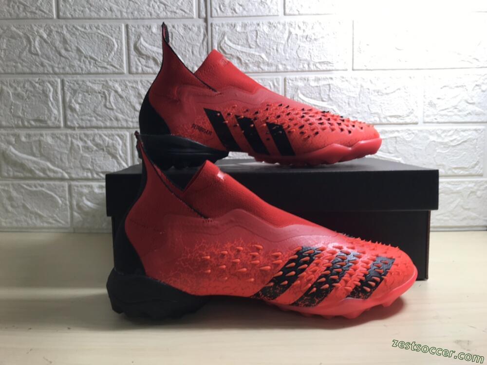 Adidas Predator Freak+ TF High-Tops Soccer Shoes - Orange/Black