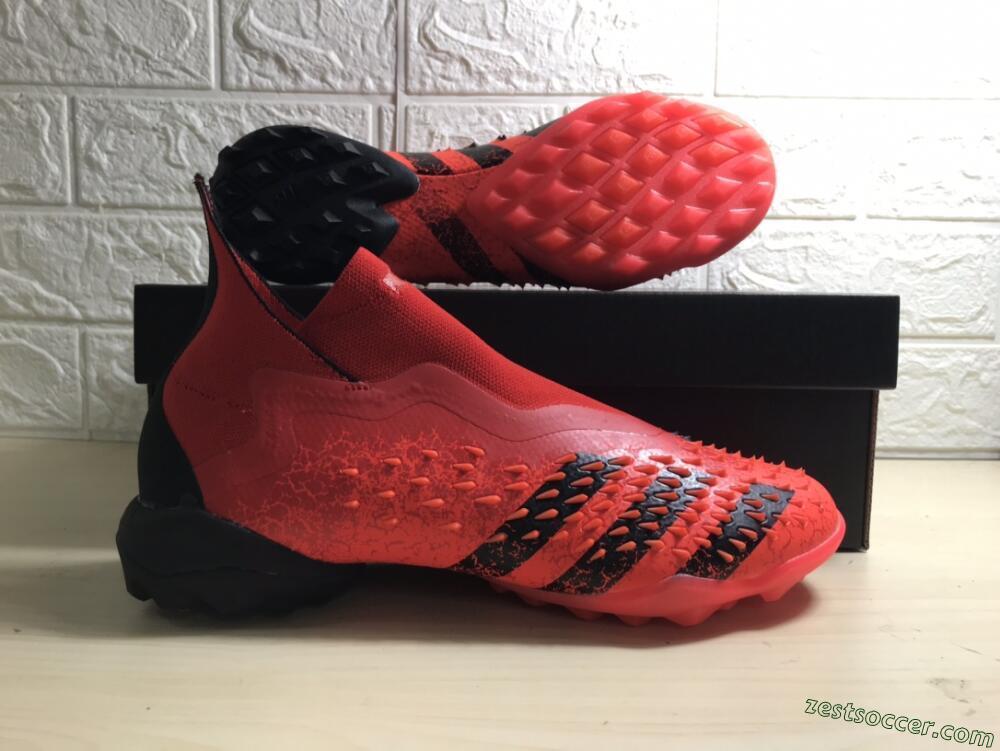 Adidas Predator Freak+ TF High-Tops Soccer Shoes - Orange/Black