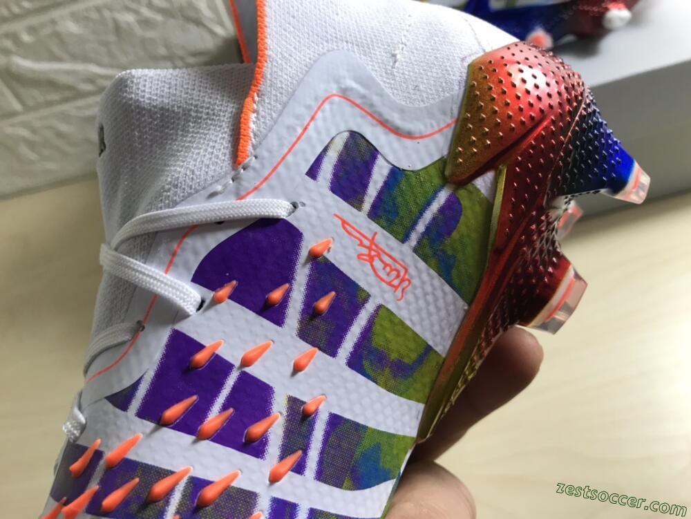 Adidas Predator Freak.1 FG High-Tops Soccer Cleats - White/Rainbow