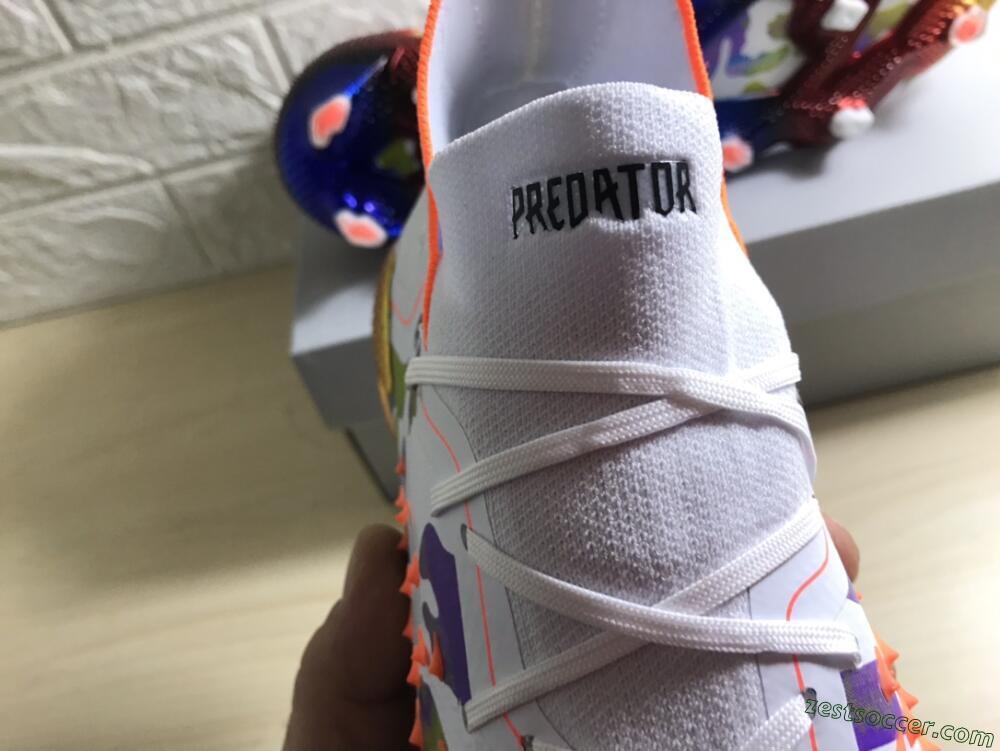 Adidas Predator Freak.1 FG High-Tops Soccer Cleats - White/Rainbow