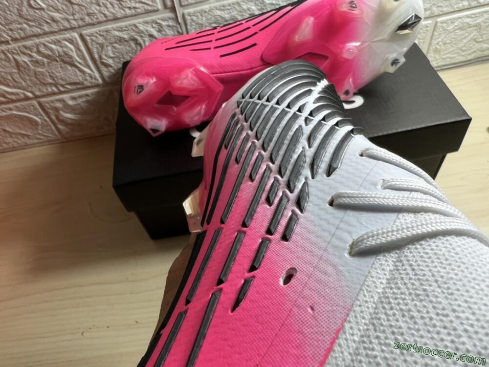 Adidas Predator Edge.1 FG High-Tops Soccer Cleats - White/Pink
