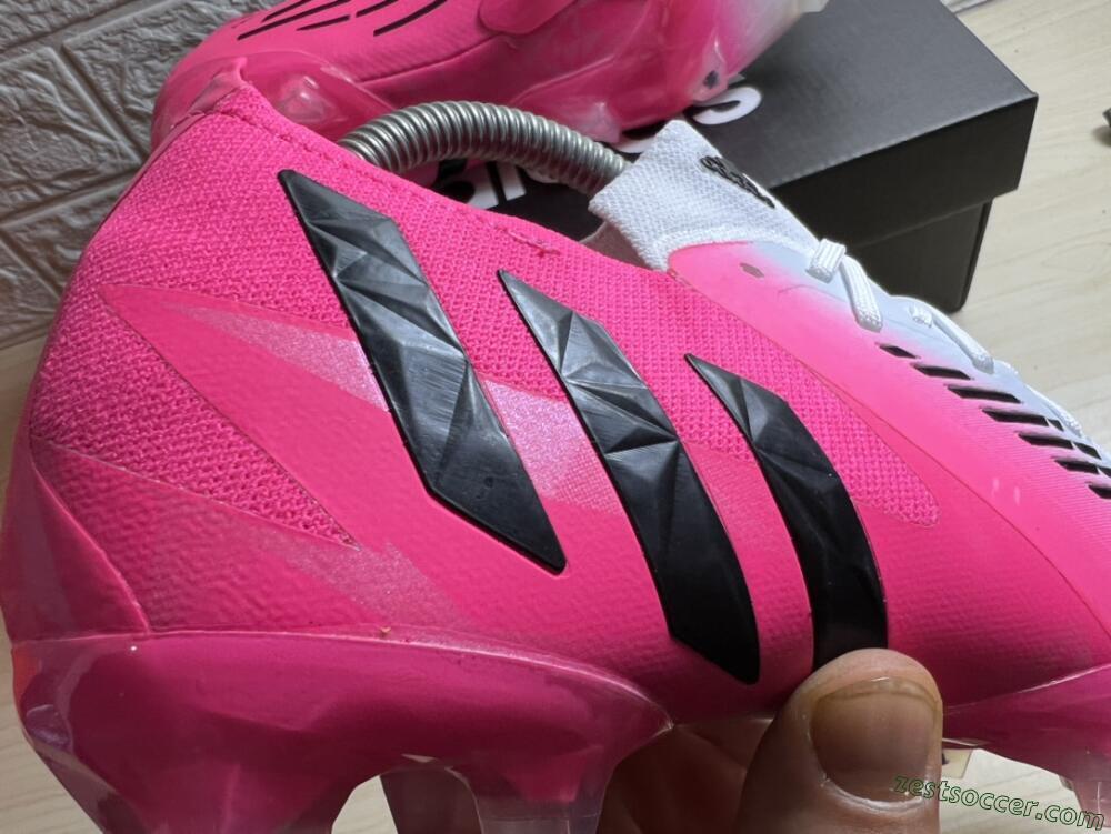 Adidas Predator Edge.1 FG High-Tops Soccer Cleats - White/Pink
