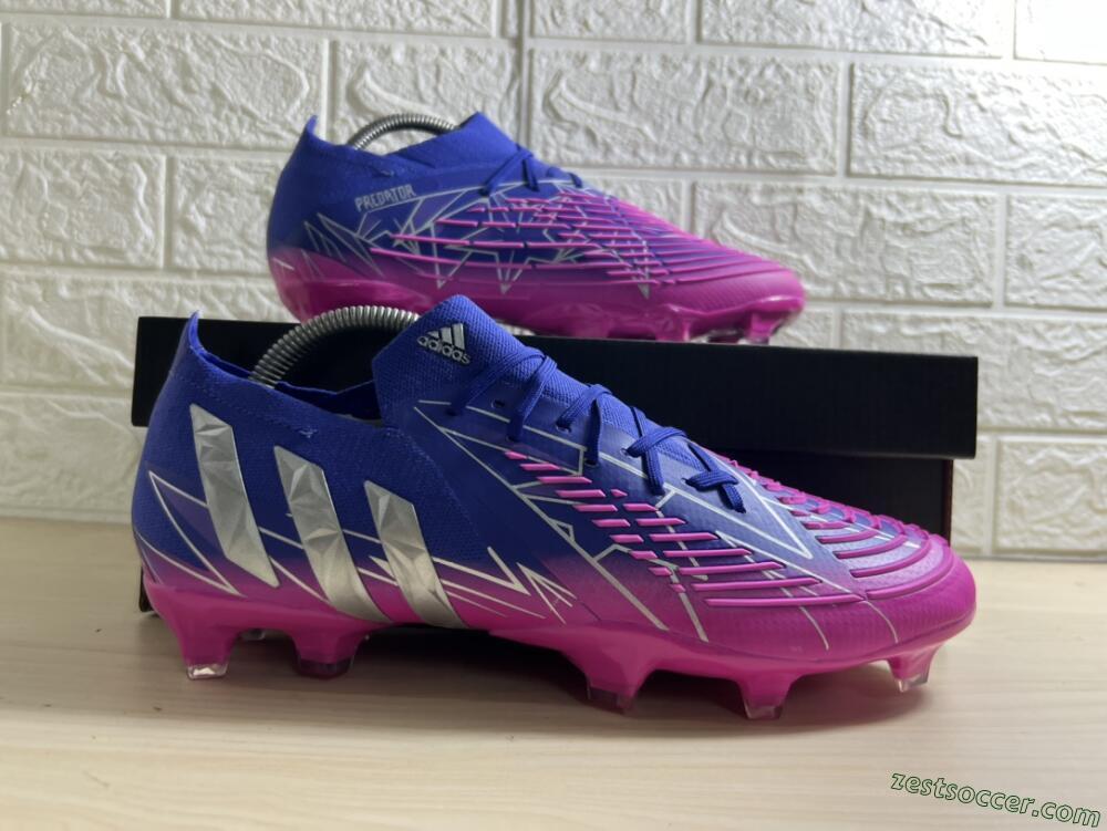 Adidas Predator Edge.1 Low FG Low-Tops Soccer Cleats - Purple/Pink