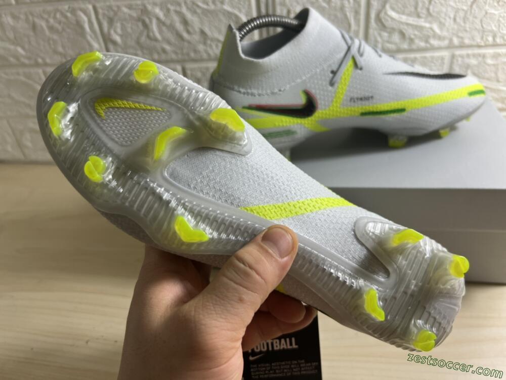 Nike Phantom GT 2 DF Elite FG High-Tops Soccer Cleats - White/Green