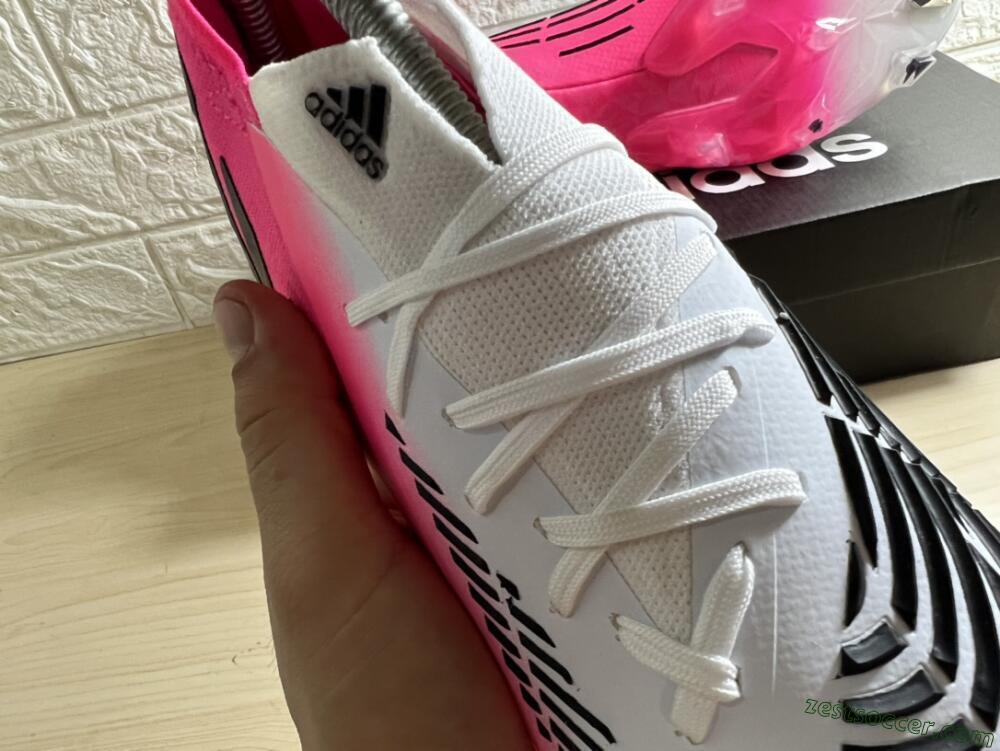 Adidas Predator Edge.1 Low FG Low-Tops Soccer Cleats - White/Pink