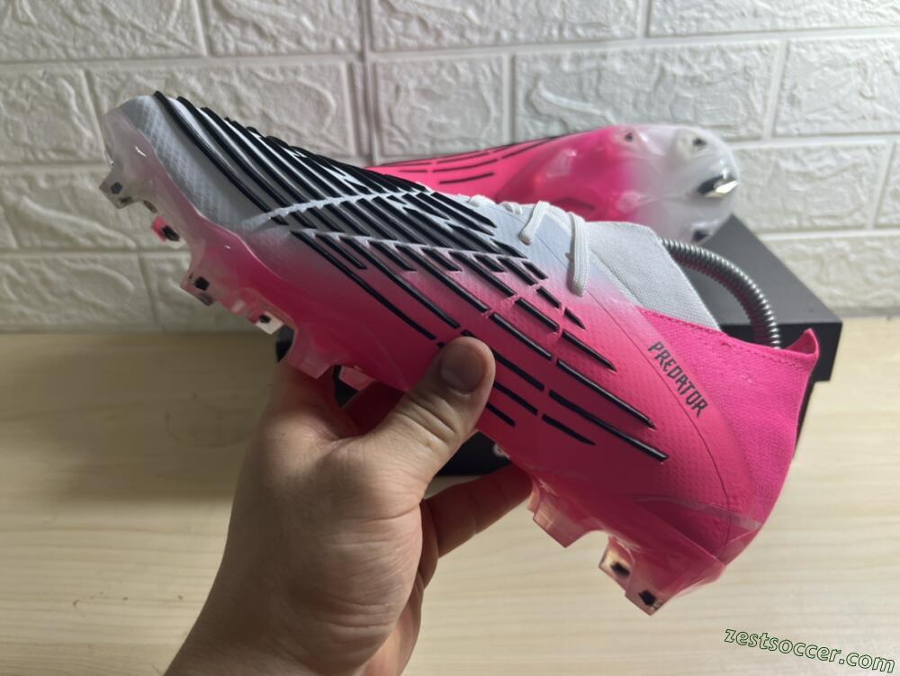 Adidas Predator Edge.1 Low FG Low-Tops Soccer Cleats - White/Pink
