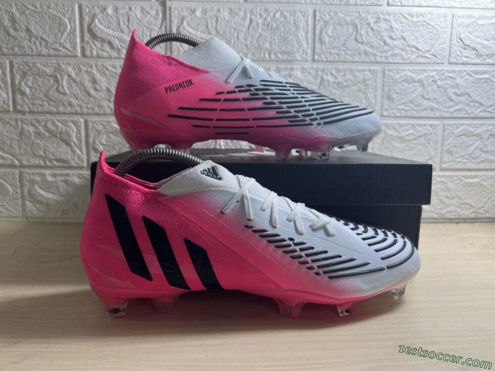 Adidas Predator Edge.1 Low FG Low-Tops Soccer Cleats - White/Pink