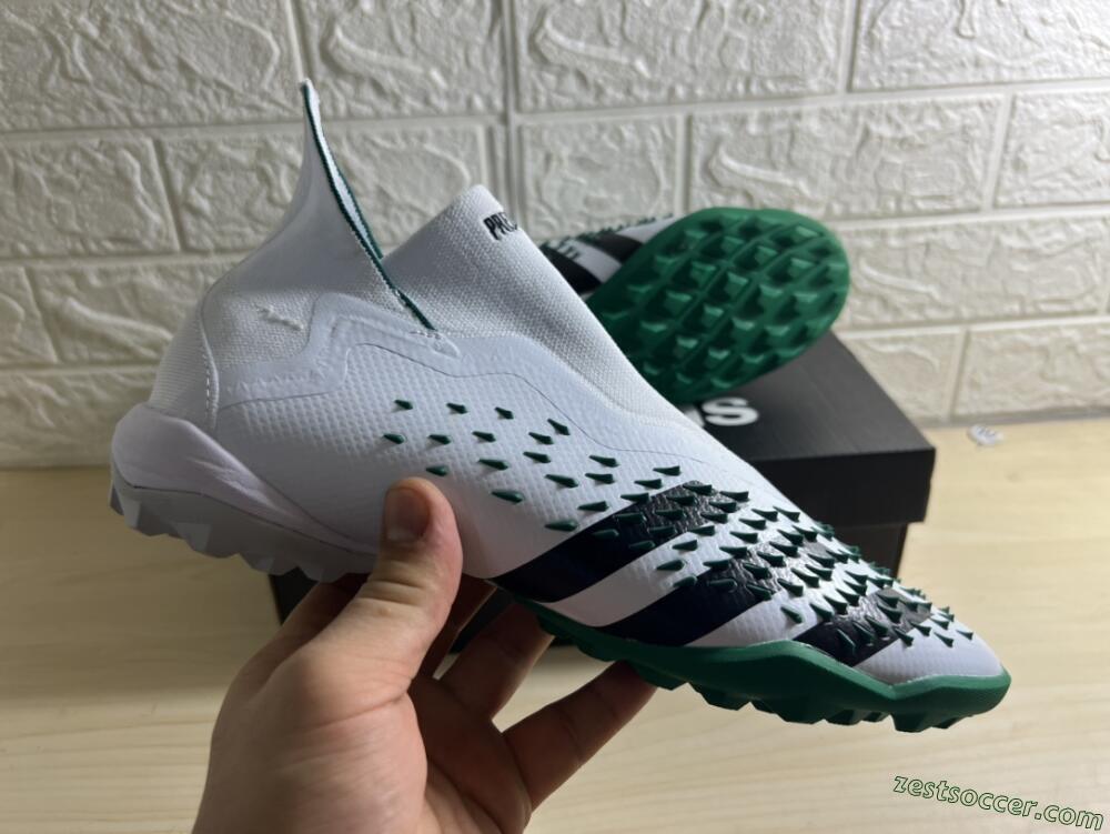 Adidas Predator Freak+ TF High-Tops Soccer Shoes - White/Green/Black