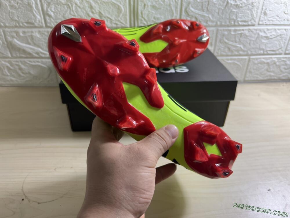 Adidas Predator Edge Geometric.1 FG High-Tops Soccer Cleats - Green/Red