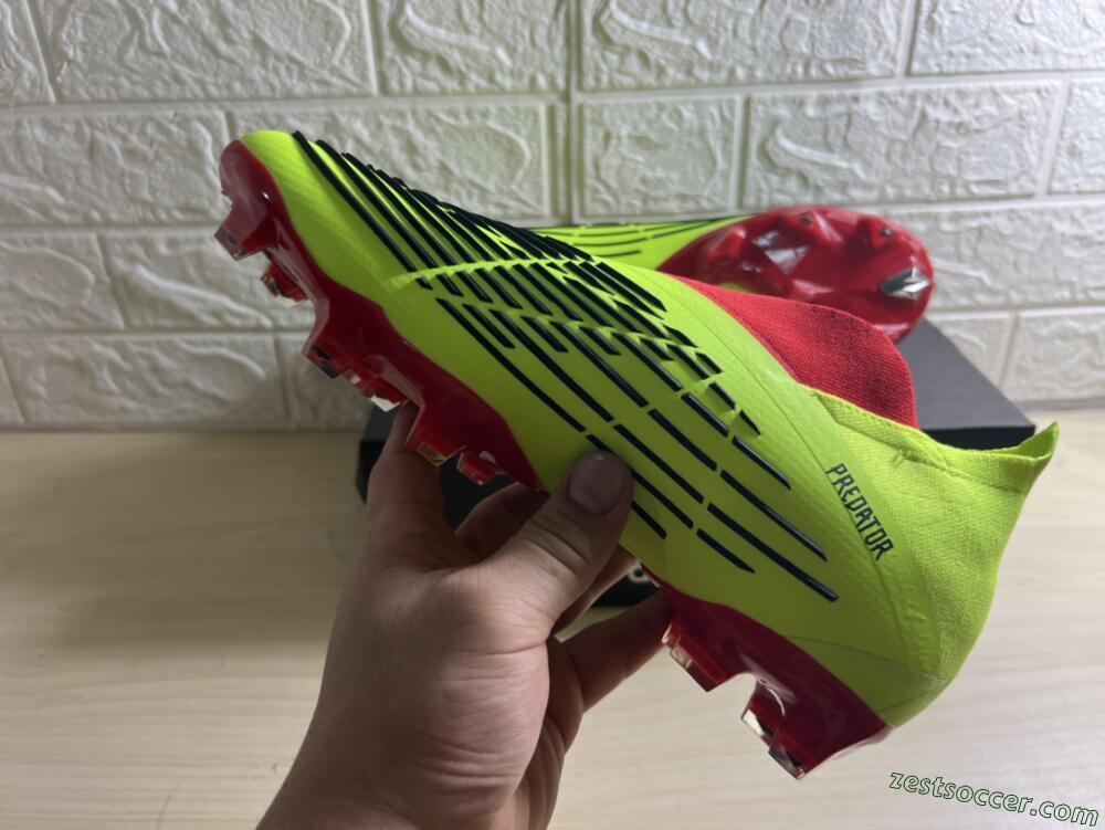 Adidas Predator Edge Geometric+ FG High-Tops Soccer Cleats - Green/Red