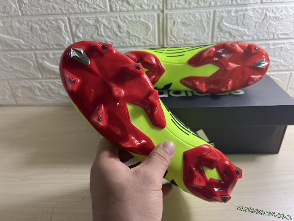 Adidas Predator Edge Geometric+ FG High-Tops Soccer Cleats - Green/Red