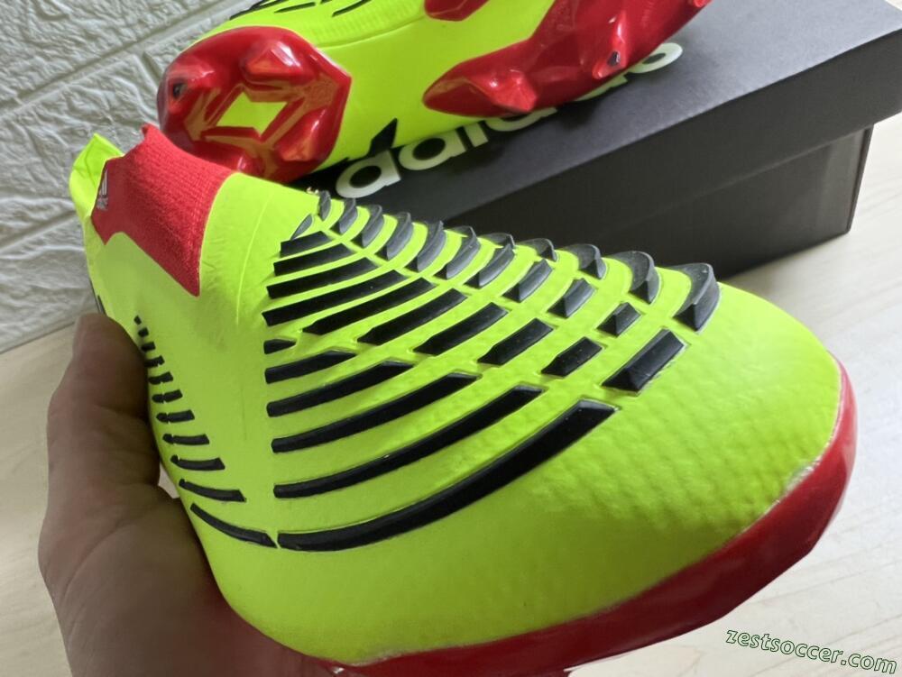 Adidas Predator Edge Geometric+ FG High-Tops Soccer Cleats - Green/Red