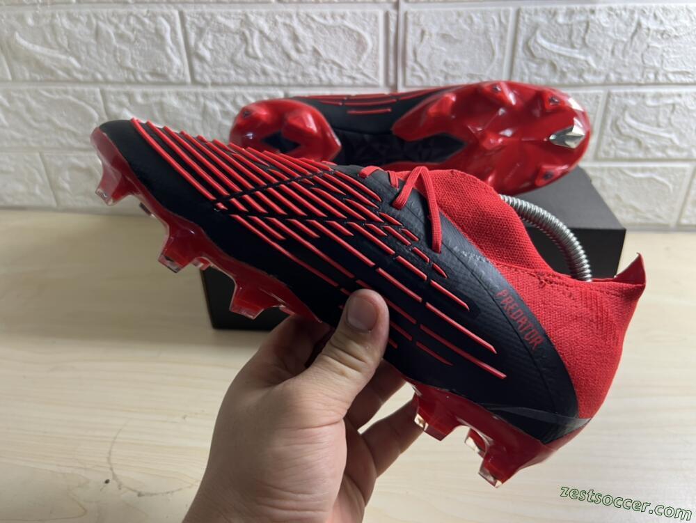 Adidas Predator Edge Geometric.1 FG High-Tops Soccer Cleats - Red/Black/White