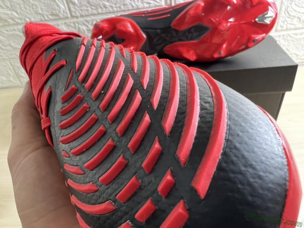 Adidas Predator Edge Geometric.1 FG High-Tops Soccer Cleats - Red/Black/White