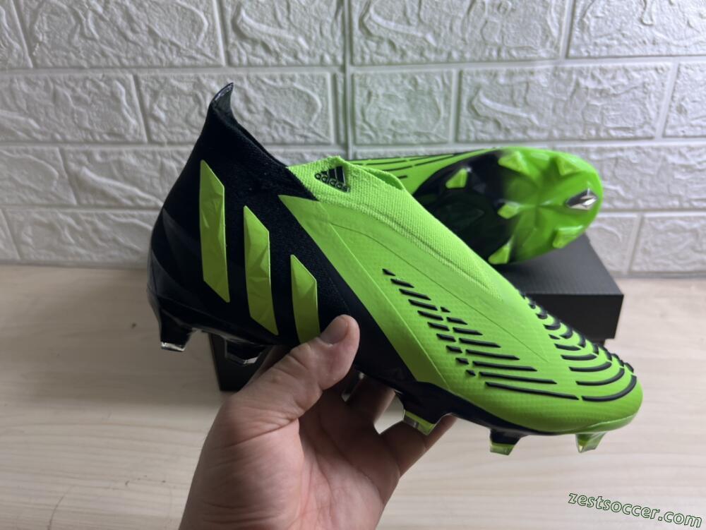 Adidas Predator Edge Geometric+ FG High-Tops Soccer Cleats - Green/Black